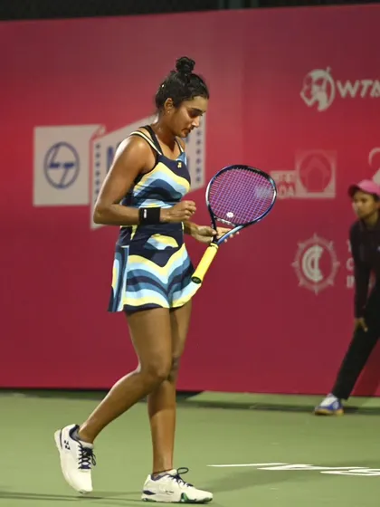 These are moments from a tough second-round match at the L&T Mumbai Open. Even in a loss, the fight and heavy hitting were on full display, which is the kind of resilience I work to build in my players.