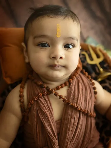 A direct, soulful gaze. This close-up portrait of our baby Shiva is simple, powerful, and full of personality.