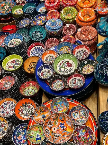 I am obsessed with the vibrant, handcrafted ceramics of Turkey. Dating back thousands of years, this pottery is an unmatched blend of history, quality, and color. I love incorporating unique, colorful pieces like these into my designs to add a layer of soul and story.