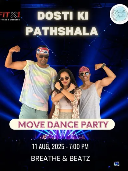 The official poster for a "Friendship Day" dance party I co-hosted. This shows my experience in marketing and organizing public events, complete with special guests and activities.