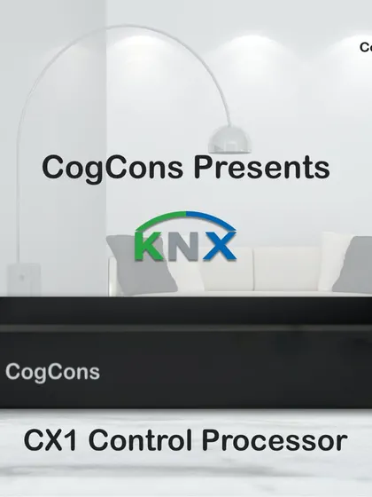 This is a product view of our CogCons CX1 Control Processor. This powerful device is the core of our wired automation solutions, processing commands and ensuring all parts of your smart home system work together flawlessly.