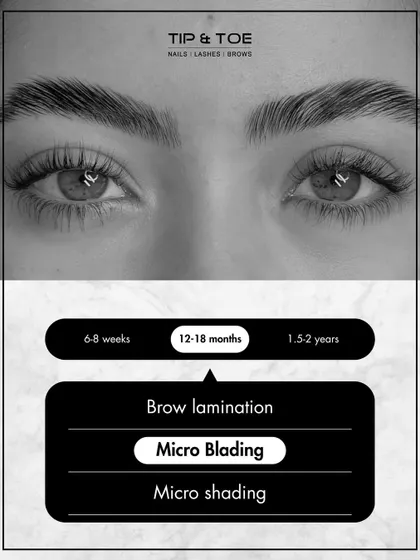 Choosing the right semi-permanent brow service depends on how long you want the results to last. Microblading typically requires a touch-up every 12-18 months.