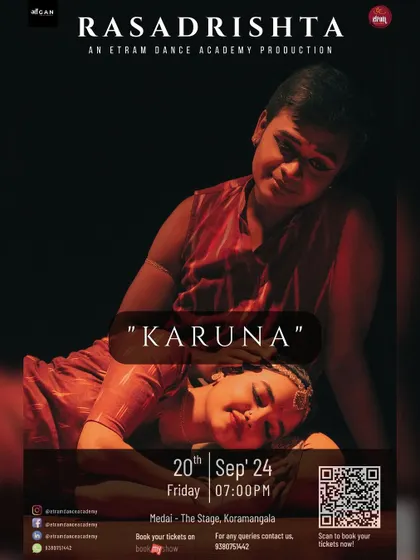 A tender moment depicting 'Karuna', the rasa of compassion or sadness, from our 'Rasadrishta' show.