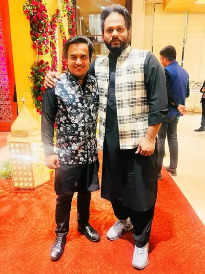 With Sunil Tiwari of the Sufinama band after a show. It's always great to connect with fellow artists.