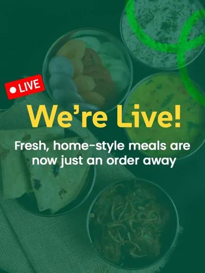 We're Live! Announcing that our fresh, home-style meals are now just an order away.