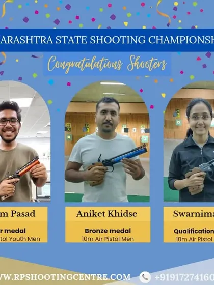 Celebrating our medalists at the 37th Maharashtra State Shooting Championship. Congratulations to Shreem, Aniket, and Swarnima for their excellent performances in the 10m Air Pistol events.