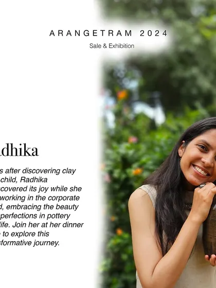 Radhika's collection, "Imperfect Stories at Dinner Table," brings the essence of humanity to functional ware. Each handcrafted bowl and plate tells a story of the hands that shaped them, celebrating the beautiful imperfections that make pottery and life unique.