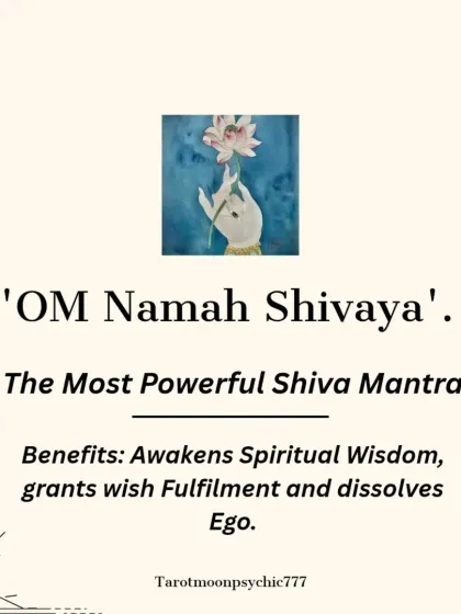 'OM Namah Shivaya' is the most powerful and fundamental Shiva mantra. Its benefits include awakening spiritual wisdom, granting wish fulfillment, and dissolving the ego.