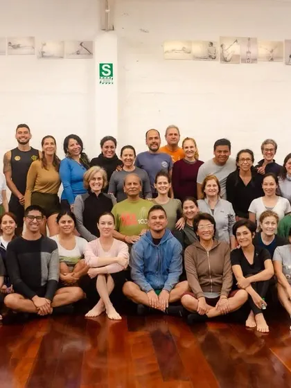A wonderful group of students from a workshop at the Iyengar Yoga Center in Lima, Peru. It is a blessing to share this practice with sincere practitioners across the globe.
