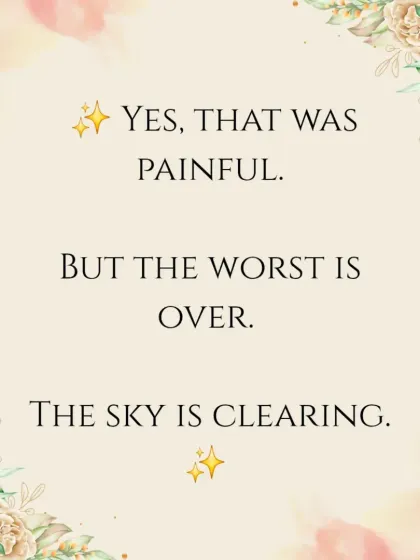 This message is inspired by the Ten of Swords card. It acknowledges pain but declares that the worst is over. It's a reminder that even after the most difficult endings, the sky begins to clear and a new day dawns.