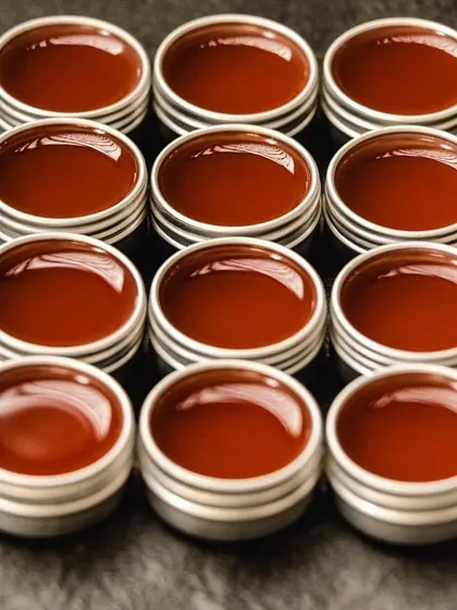 The deep, rich color of this lip balm variation is beautiful. All my balms are made in eco-friendly, reusable metal containers.