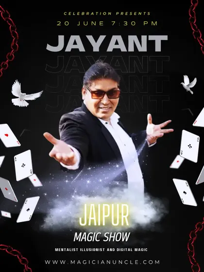 This poster announced my show in Jaipur. I love performing in new cities and sharing the art of magic with different audiences.