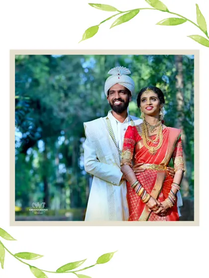 A simple and elegant framed portrait of a couple, perfect for a thank you card or album cover.