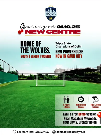The Wolves are coming to Gaur City. Our new center, opening soon, will offer training for youth, senior, and women's teams, all led by AIFF licensed coaches with a focus on state league exposure.