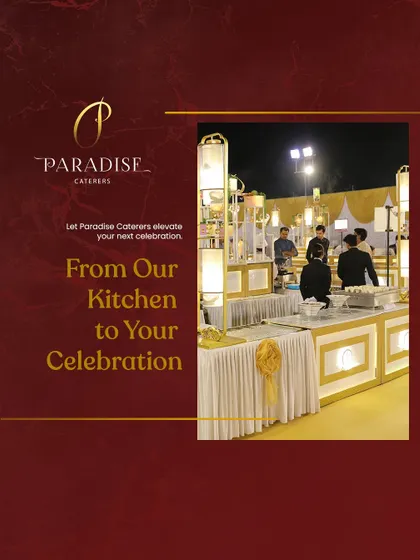 From our kitchen to your celebration. An overview of our grand buffet setup, with our team ready to serve guests.