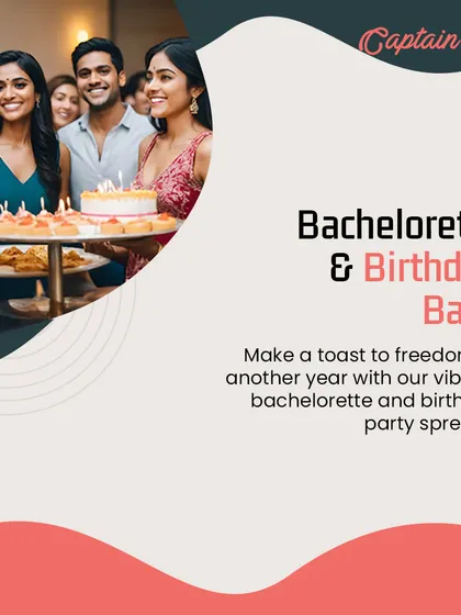 I create vibrant spreads for bachelorette and birthday bashes, helping you make a toast to freedom or another year in style.