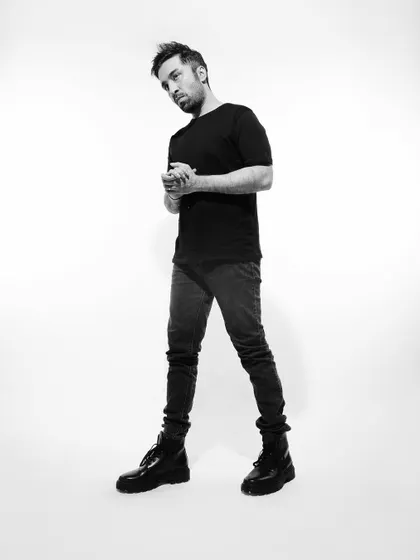 A full body shot from the same black and white series. It's all about the attitude and the presence.