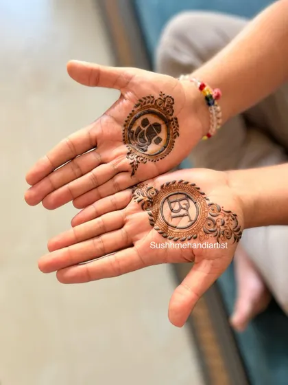 Mehndi for the groom. I can create simple yet meaningful designs for grooms, like a Ganesha motif for blessings and the bride's initial.