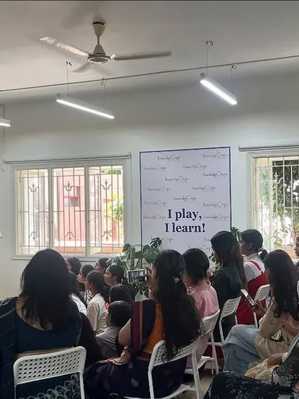 I am passionate about inspiring the next generation of educators. In this session, I am presenting my play-based learning philosophy to a large group of student teachers from Mount Carmel College, bridging the gap between educational theory and real-world classroom application.