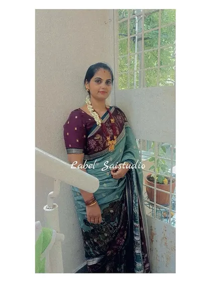 Another happy client in a Dola crepe saree featuring beautiful Kalamkari doll prints. Thank you so much for sending this lovely picture and for all your love and support.
