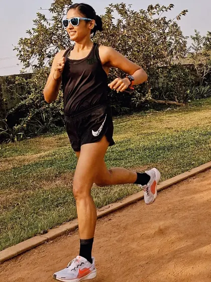 Perfecting my running form during a training run. I focus on coaching the small details that make a big difference in your performance and help prevent injuries.