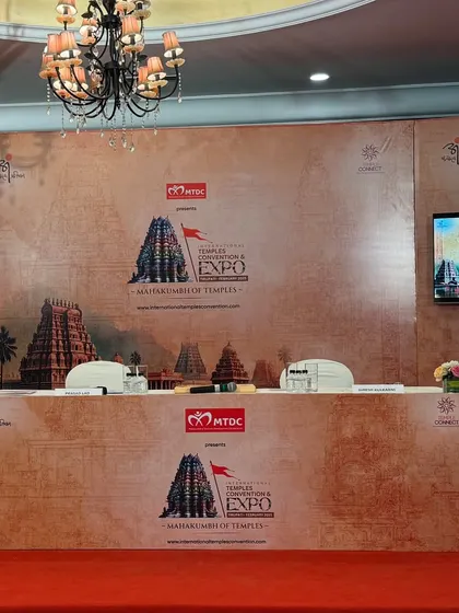 This is the main stage I produced for the International Temples Convention & Expo. A professional setup like this shows my capability in managing large-scale, formal events with complete AV integration and branding.