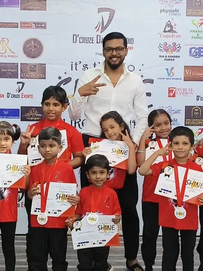 Our youngest performers with their instructors, celebrating their participation.