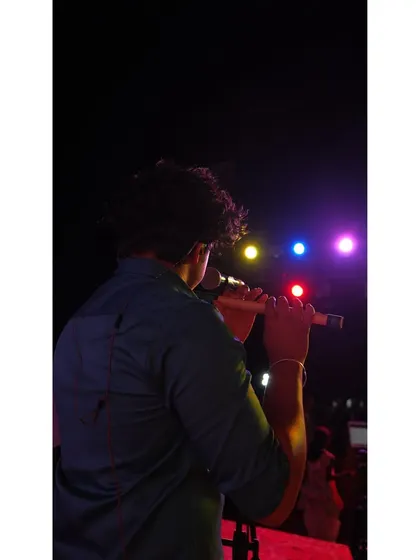 Our flutist adding a touch of melody to the night. The flute adds a beautiful, soulful layer to our wedding music sets.