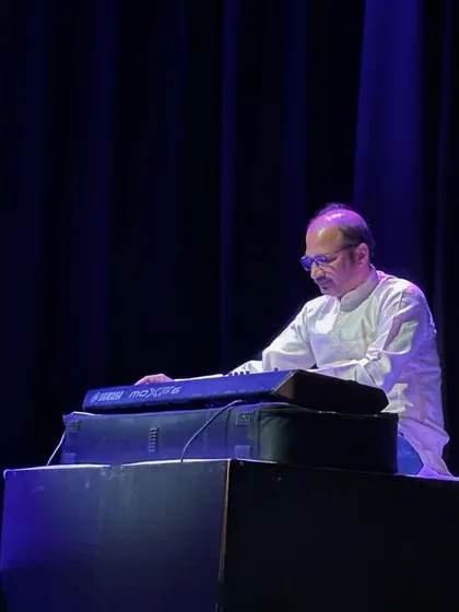 A photo of our talented keyboardist during the concert. I am always thankful for the incredible musicians who accompany me and elevate every performance.