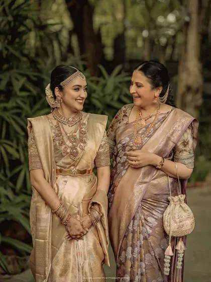 A beautiful portrait of the bride and her mother. The shared smile and gentle connection between them is a moment to be treasured.
