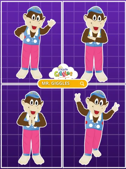 Mr. Giggles in action! Whether he's waving, dancing, or giving a respectful namaste, our mascot is always ready to spread smiles.