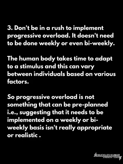 Here are three key pieces of advice for weight training. Keep warm-ups simple and specific, ensure your working sets are hard with maximal intent, and don't rush progressive overload. Patience and consistency are more important than complexity.