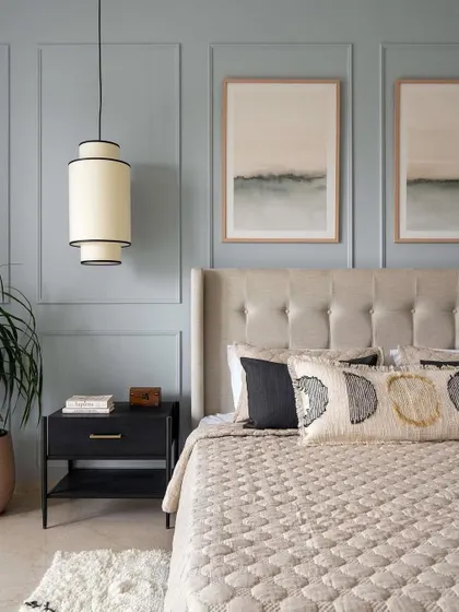 Another angle of the master bedroom, showing how the furniture pieces work together to create a cohesive and tranquil space.