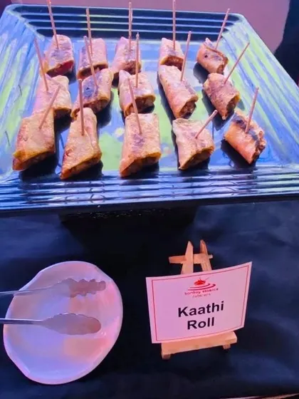 Our Kaathi Rolls are a hearty and flavorful appetizer. A soft roll is filled with a delicious vegetable or paneer mixture, cut into bite-sized pieces, and secured with a toothpick for easy handling.