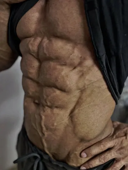 You will never know if you never try. An incredibly shredded and vascular shot of my abs, showing what's possible when you push your limits.