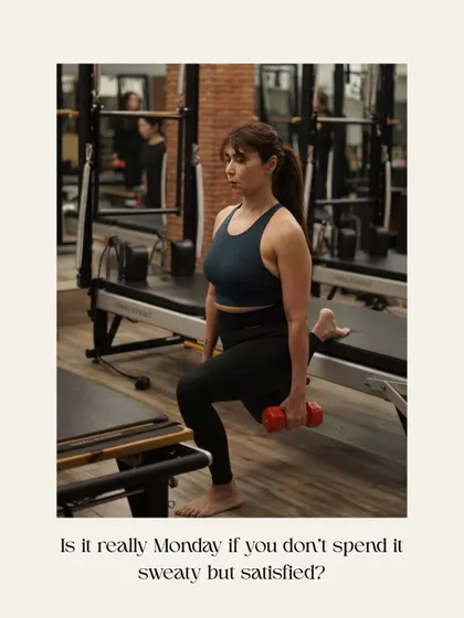 Is it really Monday if you don't spend it sweaty but satisfied? This lunge with a dumbbell adds a strength training element to a classic Pilates move.