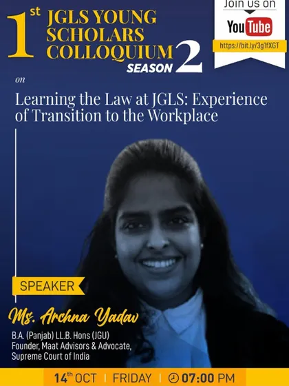 I was invited to speak at the JGSLS Young Scholars Colloquium about my experience transitioning from law school to the workplace. I truly enjoy sharing my litigation journey with students.