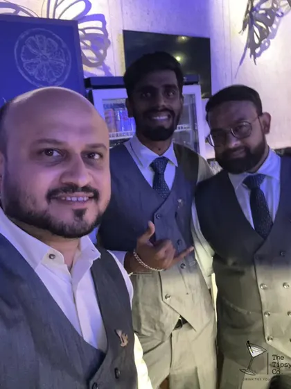 A selfie of our founder with two of our key bartenders. This shows the strong, collaborative spirit within our team.