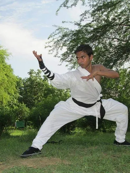This is a fundamental horse stance from Shaolin Kung Fu. Mastering the basics is the foundation for building true strength, stability, and power in all your movements.