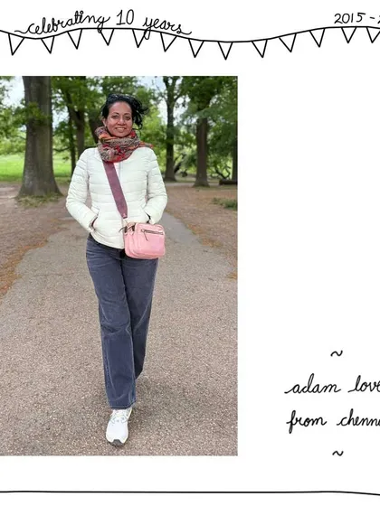 A great example of a simple but effective customization. Our patron Mathangi customized her Adam sling in a lovely Peach leather by adding a wide, comfortable sling handle in a contrasting Nude and Mulberry color combination.