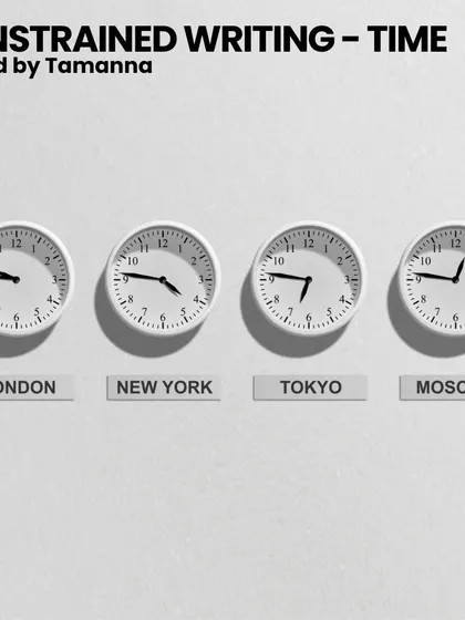 Sometimes writing needs to be constrained to be creative. This session, "Constrained Writing - Time," gave us prompts where time was a central limitation, forcing us to write stories that unfolded within a specific duration.