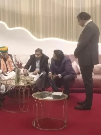 A moment of service for the Law Minister of India, Shri Arjun Ram Meghwal. We take great pride in serving the nation's leaders with the utmost professionalism and care.
