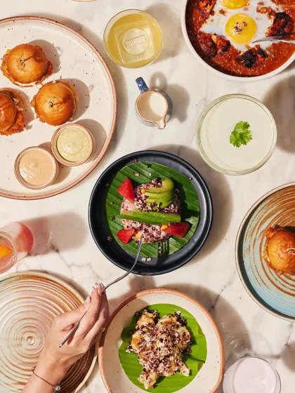 A top-down view of a table laden with our festive offerings, perfect for a Diwali get-together.