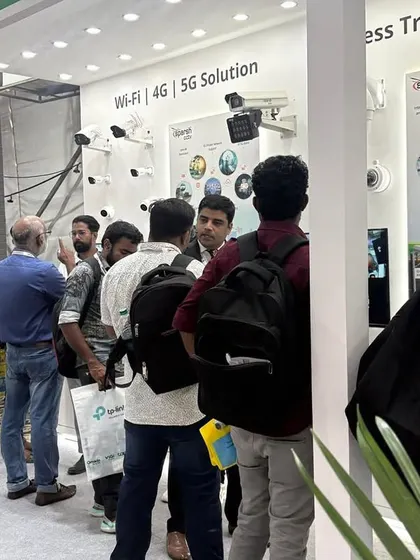The crowd at my AutoSec 2025 booth, eager to learn about my Wi-Fi, 4G, and 5G-enabled security solutions. It's exciting to see such enthusiasm for homegrown technology.