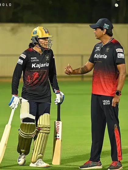 A conversation about strategy and mindset during a WPL practice session. The beauty of sport lies in its glorious uncertainty, and preparation is key.