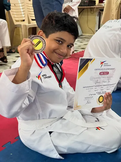 The smile of a winner. I am so proud of our young students who compete and bring home medals, showing the results of their hard work.