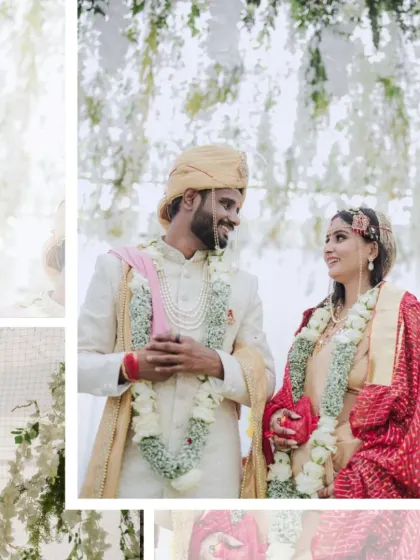 Proof that magic exists. This collage captures the elegance and love of a couple on their special day.
