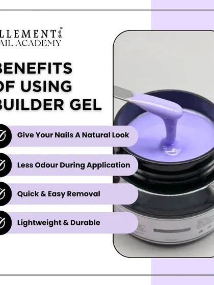 Discover the benefits of using builder gel. This material gives nails a natural look, has less odour during application, and is lightweight yet durable.