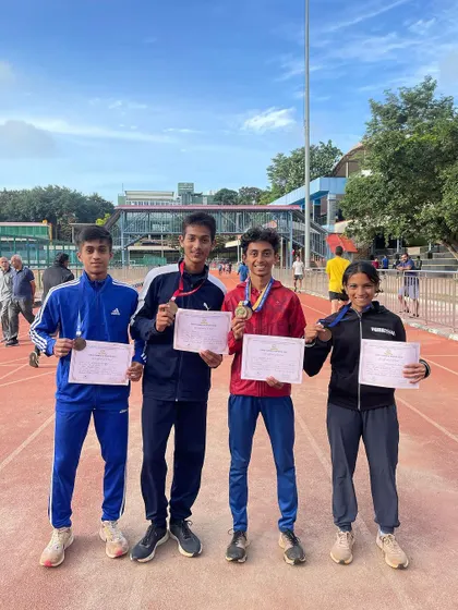 The Under-17 team after a successful CISCE Regional meet, with multiple athletes qualifying for the School Nationals.