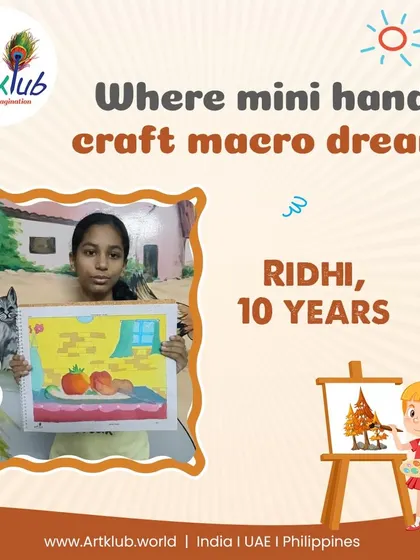 Ridhi, age 10, crafts macro dreams with her mini hands in this still life of fruit on a table.